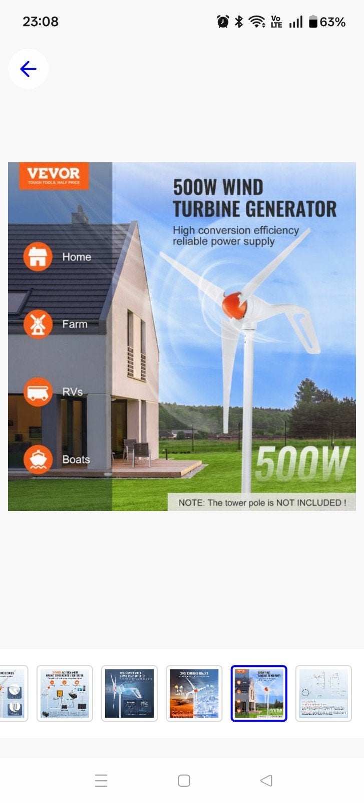 Windmolen turbine nieuw, Ophalen