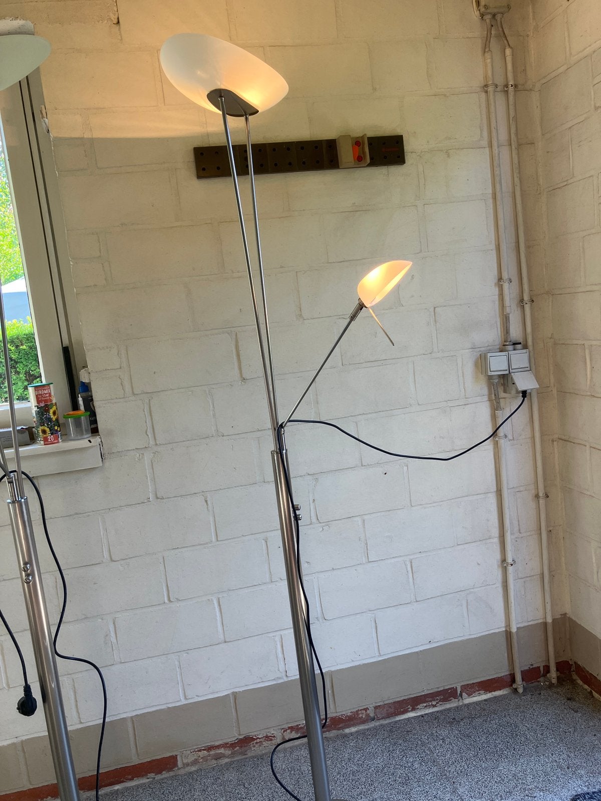 Leeslampen, Huis en Inrichting, Lampen | Vloerlampen, Ophalen, Gebruikt, Overige fittingen, Metaal