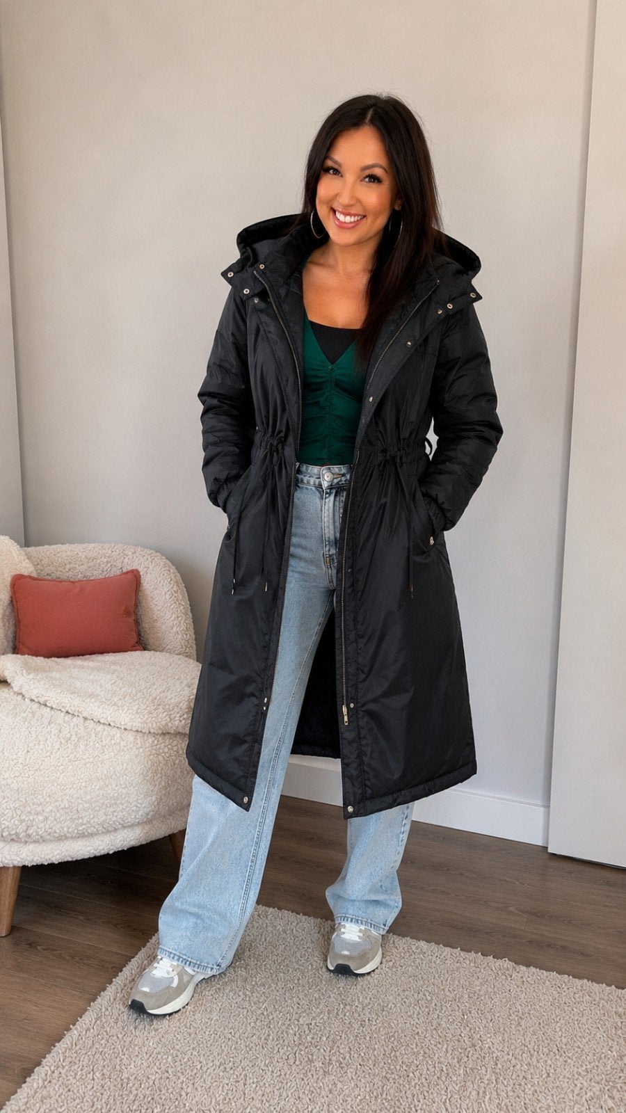 Zwarte jas van NA-KD, Kleding | Dames, Jassen | Winter, Ophalen of Verzenden