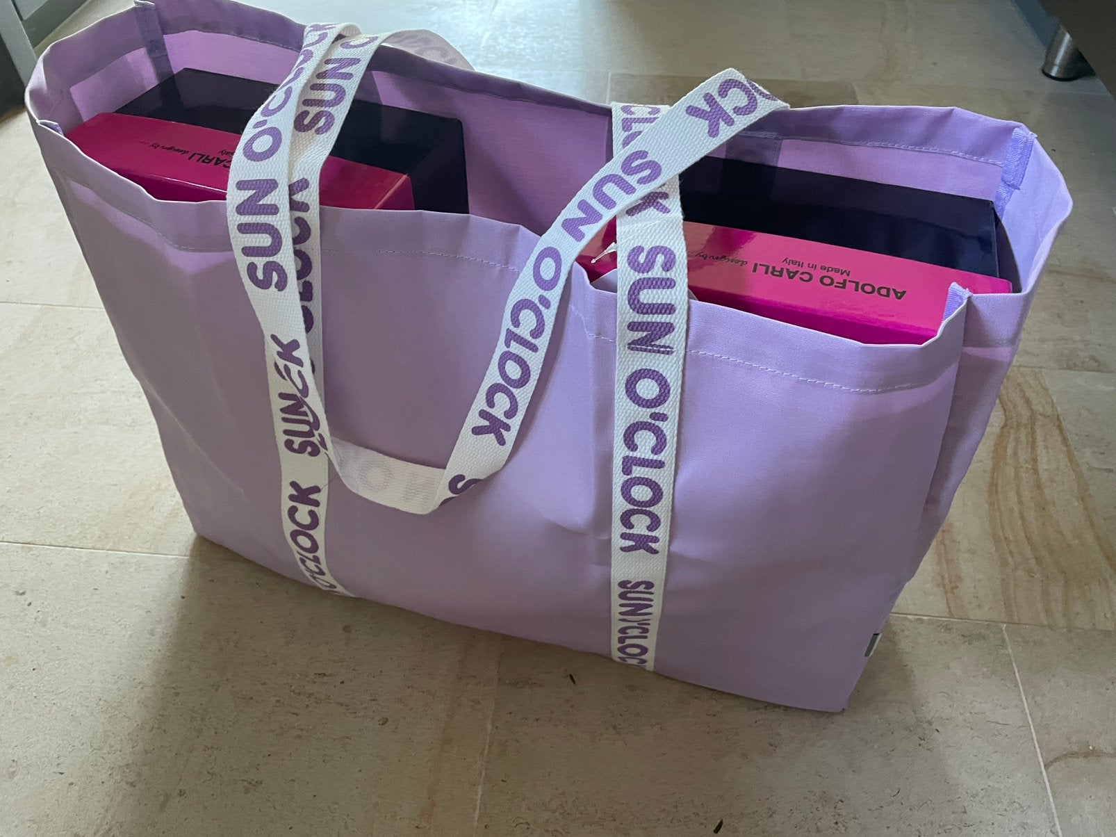 Grote strandtas, lila, Nieuw!, Handtassen en Accessoires, Tassen | Reistassen en Weekendtassen, Ophalen, Nieuw