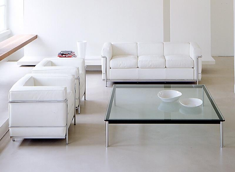 salontafel Cassina LC10, Huis en Inrichting, Ophalen, Vierkant, Zo goed als nieuw, Modern