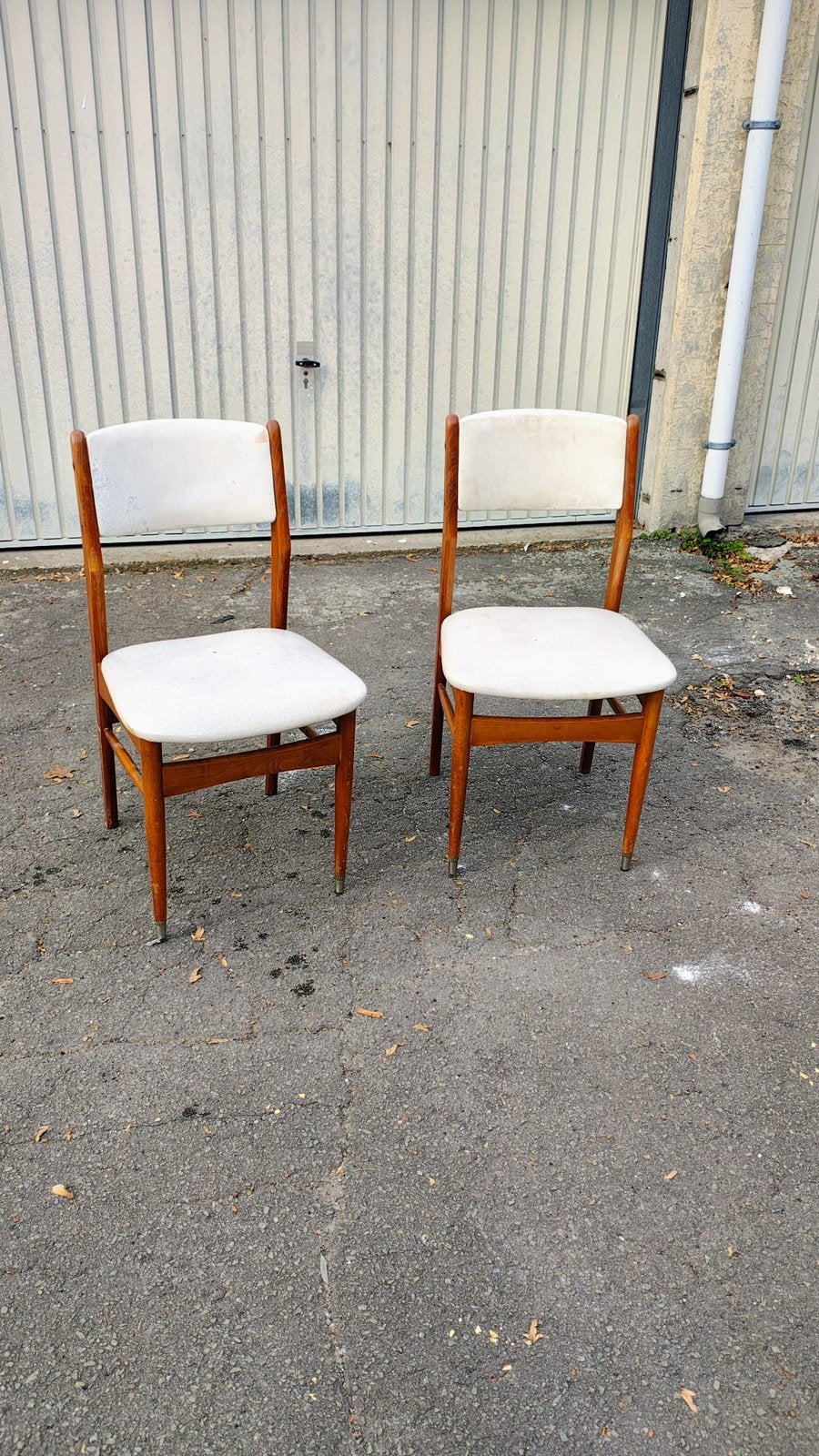 Paire de chaises vintage scandinave à regarnir, Antiquités & Art, Enlèvement