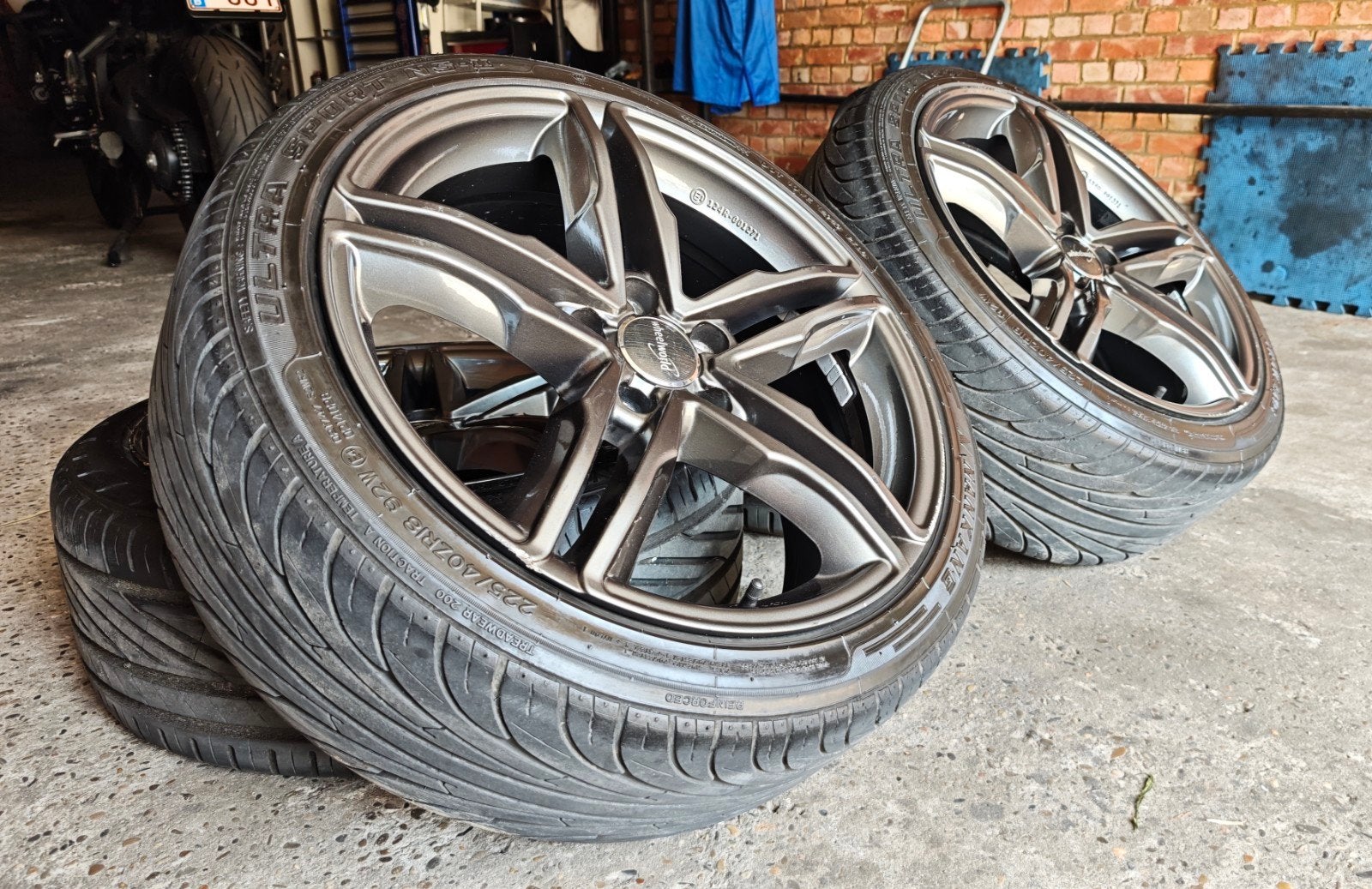Banden met velgen 5x112 225/48/18, Auto-onderdelen, Banden en Velgen, Ophalen, Band(en)