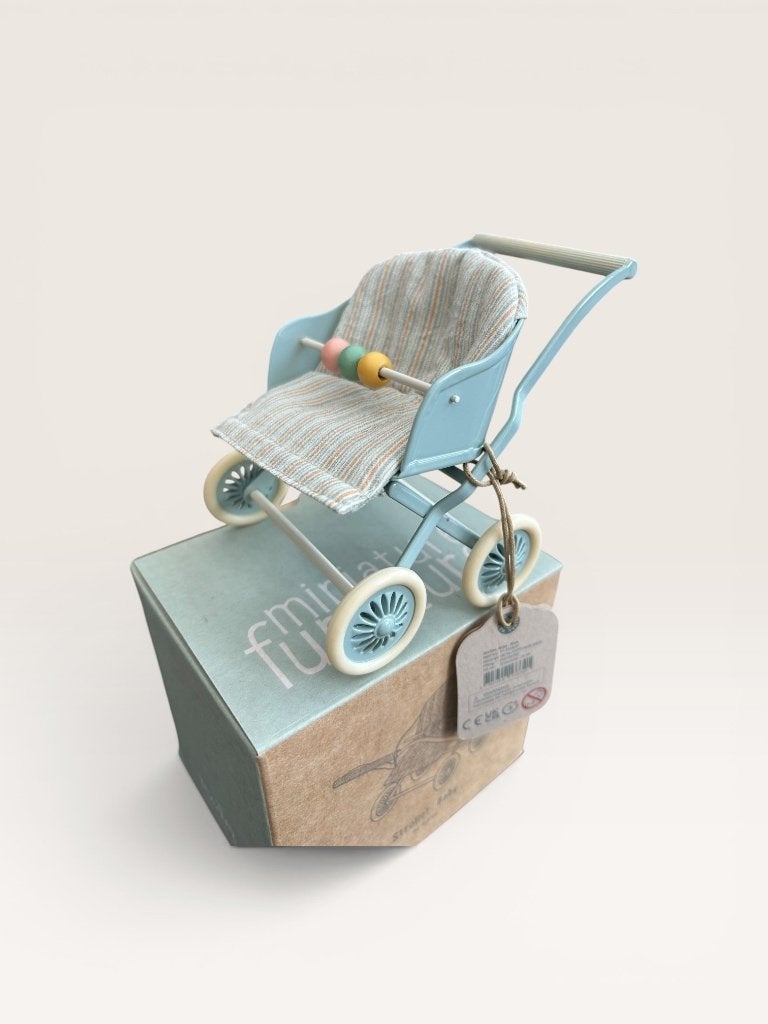Maileg stroller - baby mouse - blue, Kinderen en Baby's, Speelgoed | Poppenhuizen, Ophalen of Verzenden, Nieuw, Accessoires