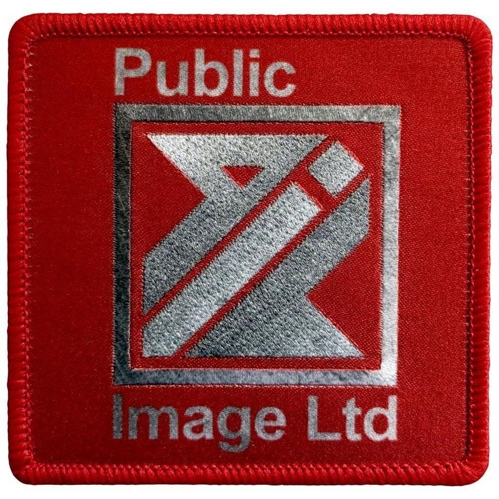 PIL  - Brushed Steel Logo &amp; Text - patch, Verzamelen, Ophalen of Verzenden, Nieuw