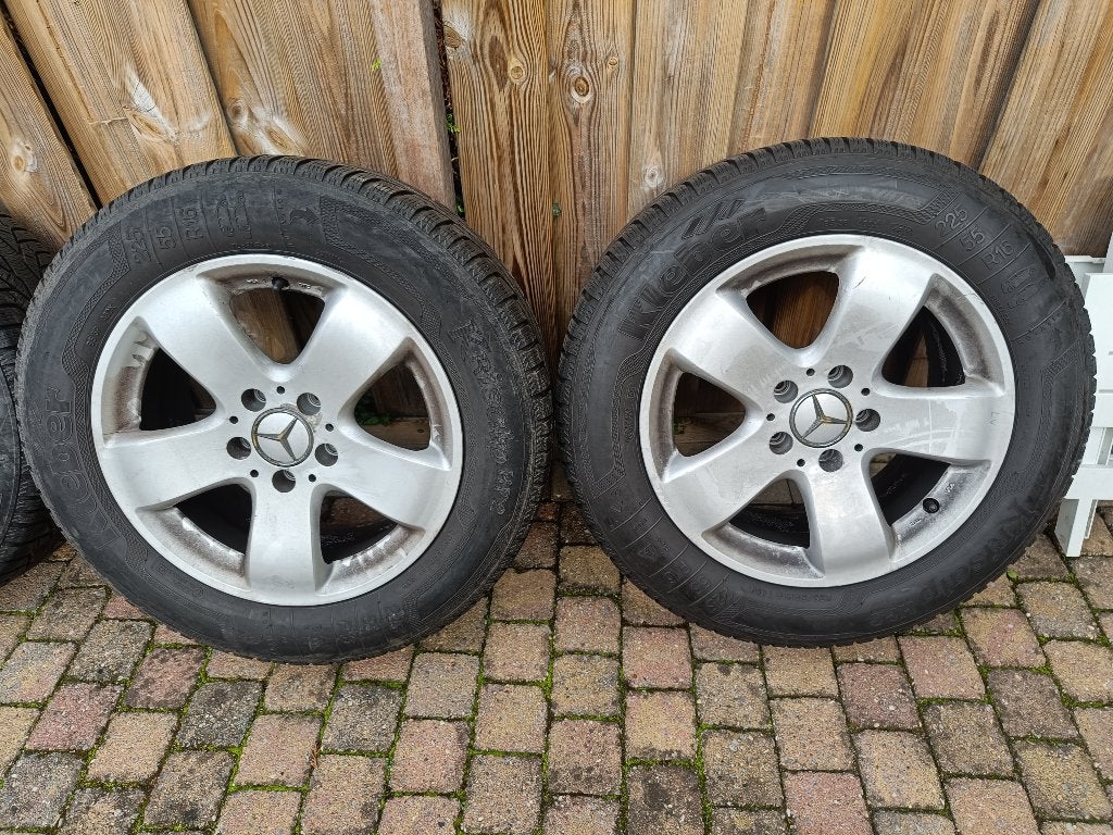 Jantes Mercedes + pneus d'hiver W124 W126 W201 W202 W210, Pneus hiver, 16 pouces, Enlèvement, Jante(s)