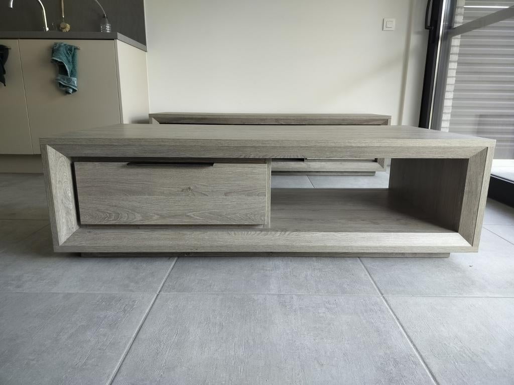 Salontafel grijs hout, Ophalen