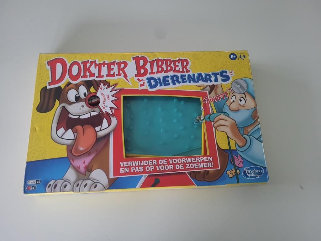Gezelschapsspel Dokter Bibber dierenarts van Hasbro, Hobby en Vrije tijd, Ophalen of Verzenden