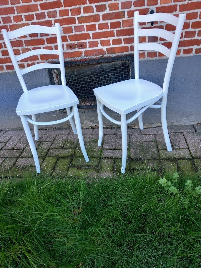 oude keukenstoelen, Ophalen, Gebruikt, Wit