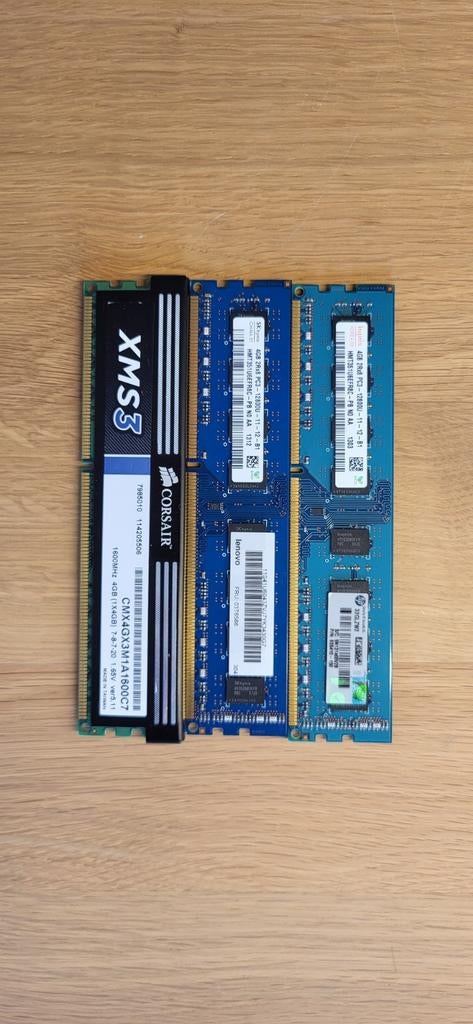 Barrettes mémoire DDR3 4 go 1600 Mhz, Ophalen, DDR3