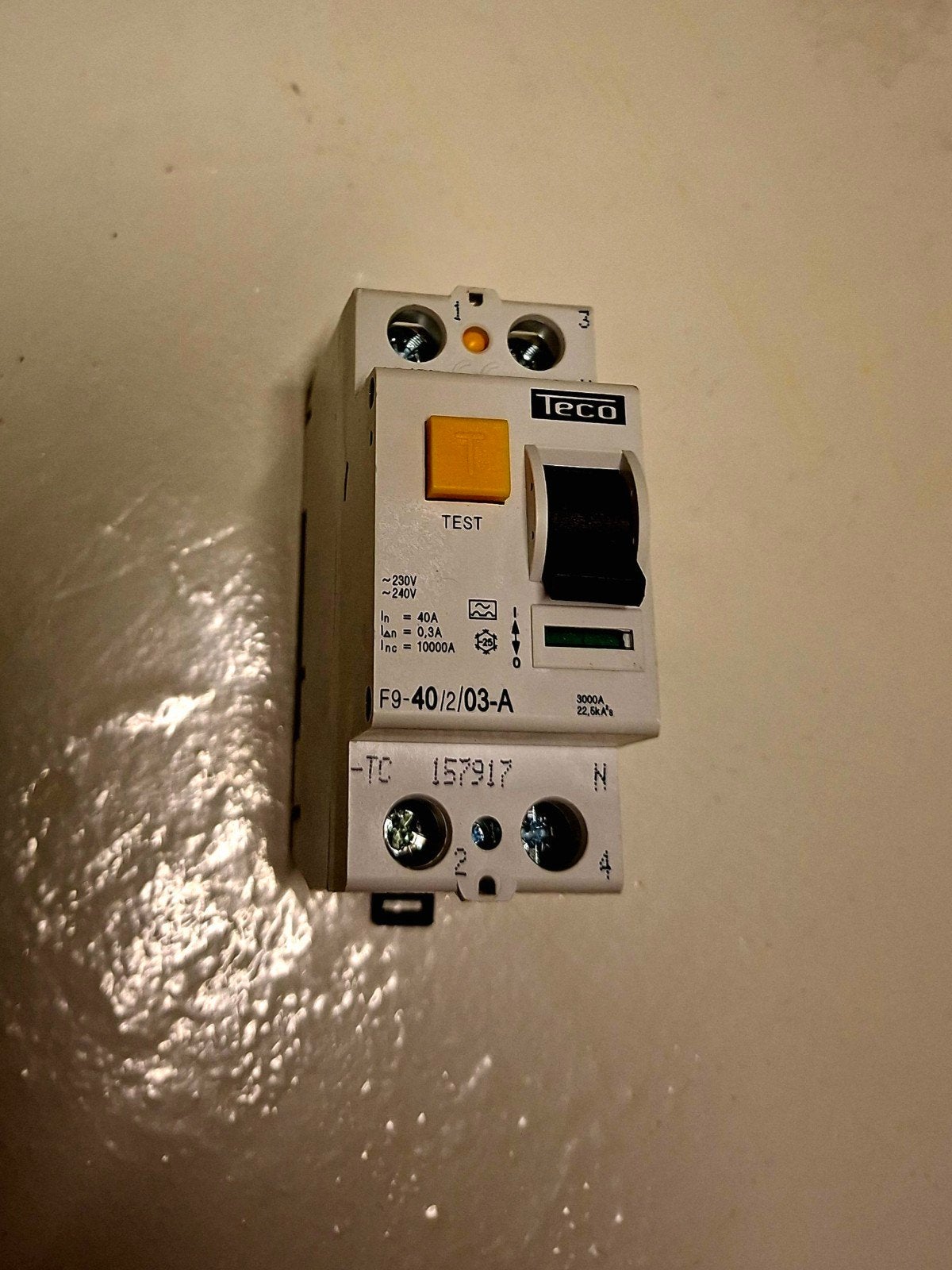 Teco 40A - 300mA - Type A, Enlèvement ou Envoi, Comme neuf
