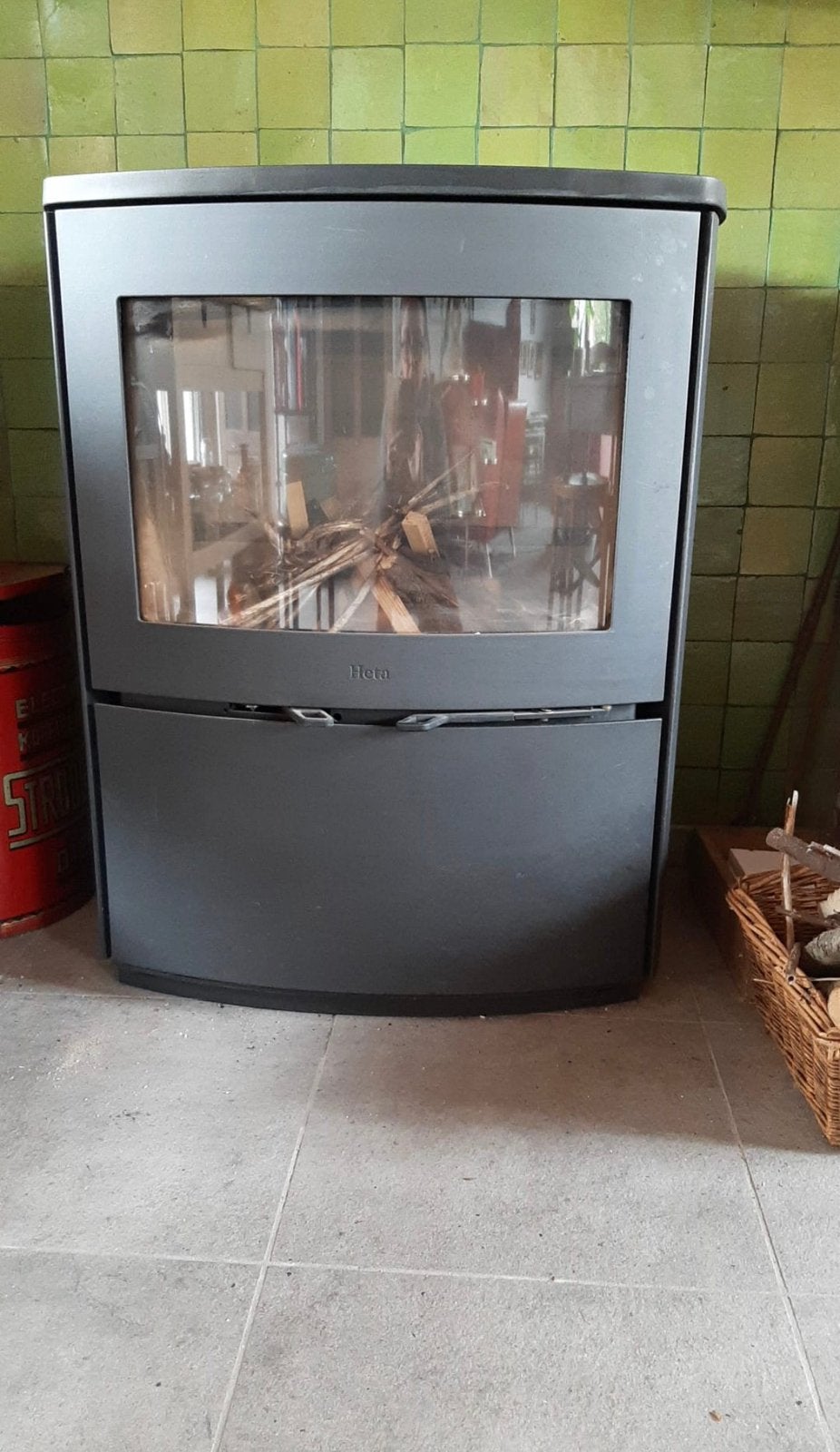 Heta houtkachel Scan-line 1000, Huis en Inrichting, Kachels, Zo goed als nieuw, Houtkachel, Ophalen