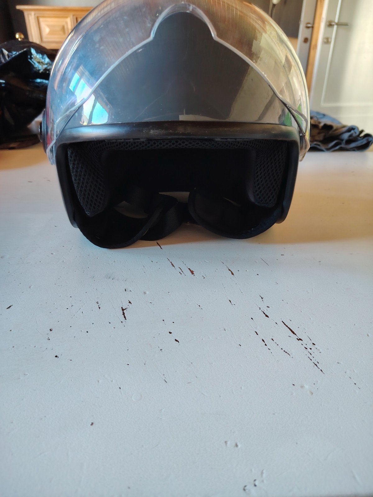 Moto of brommer helm., Fietsen en Brommers, Ophalen, Medium