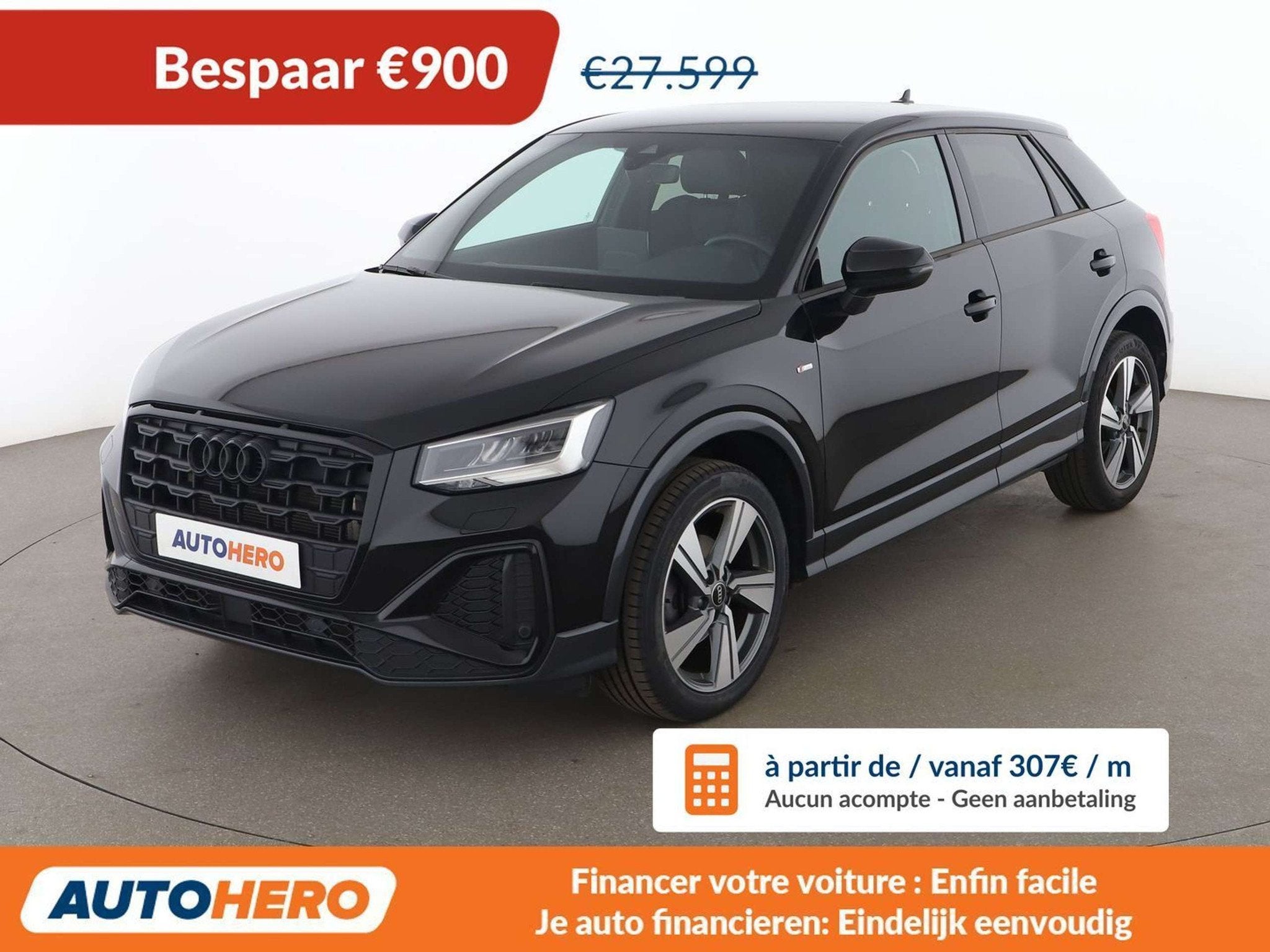 Audi Q2 35 TFSI S line (bj 2024, automaat), Auto's, 1380 kg, Overige brandstoffen, Zwart, 5 zetels