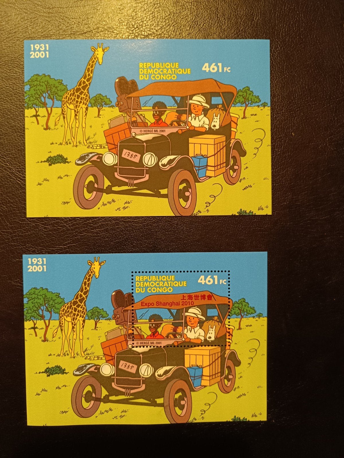 Tintin Congo Bl 205A et 205 avec imprimé de Shanghai, Enlèvement ou Envoi