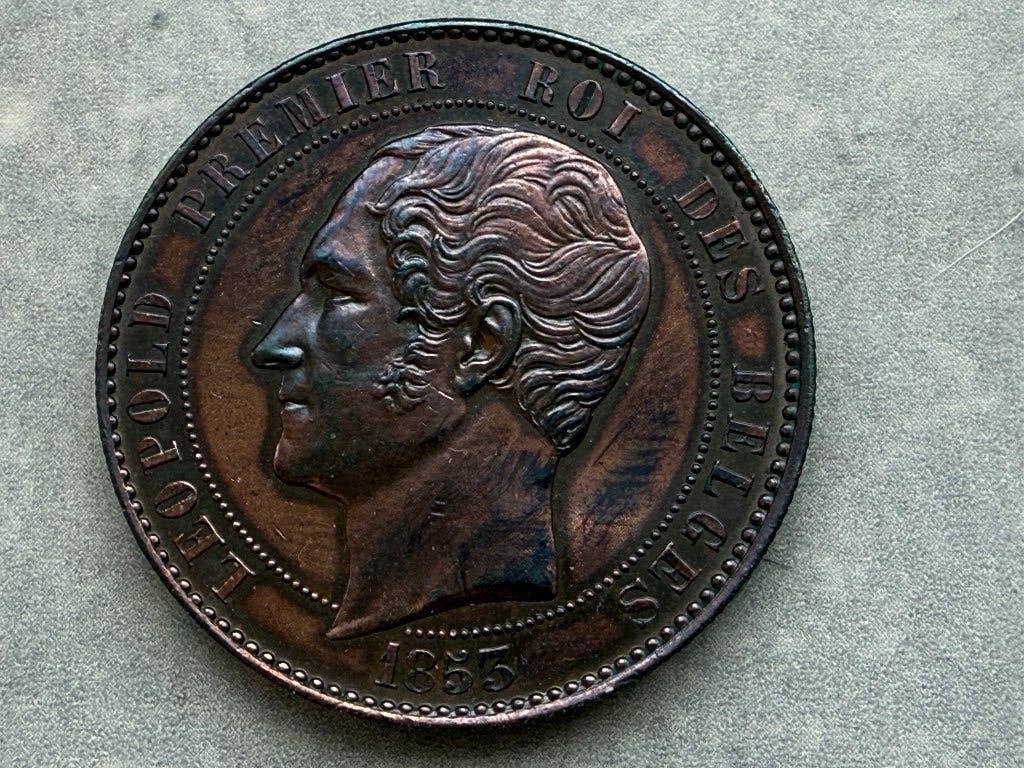 10 centimes 1853 herdenkingspenning huwelijk, Verzenden, Brons