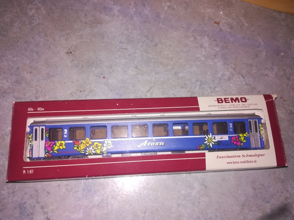 Bemo H0m Rhb 2-klasse Arosa Express-auto, Hobby en Vrije tijd, Ophalen of Verzenden, Nieuw, Wagon