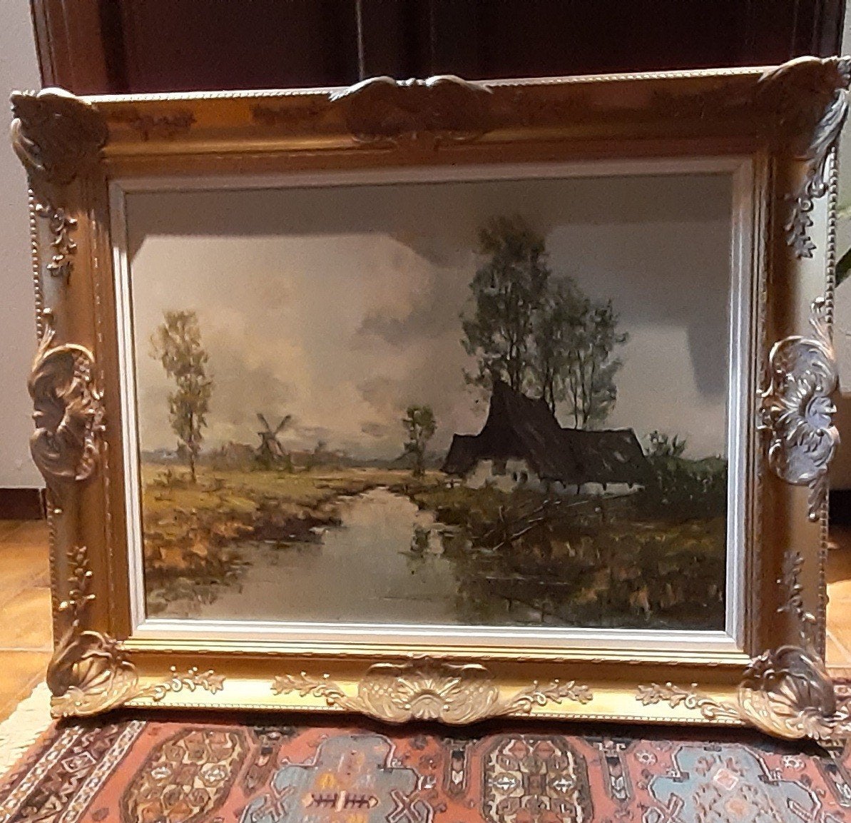 Schilderij met prachtige kader., Ophalen
