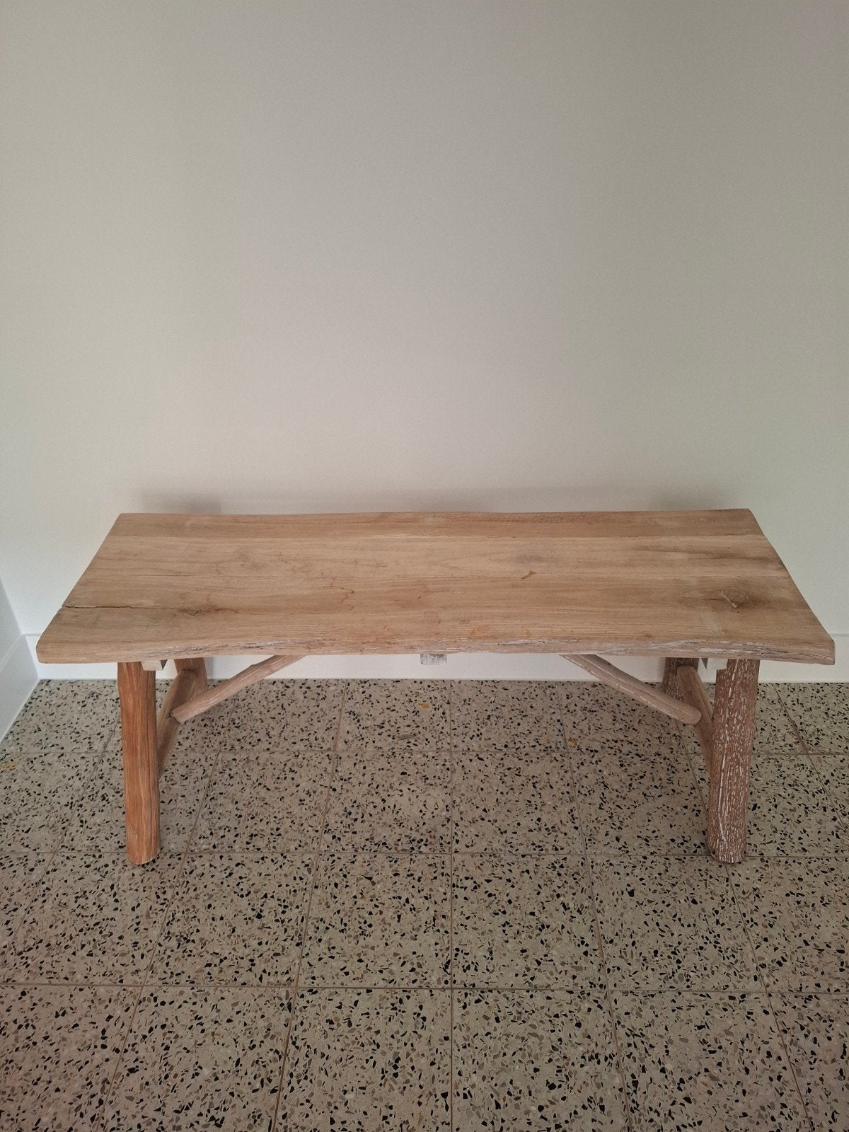 houten bankje, Ophalen