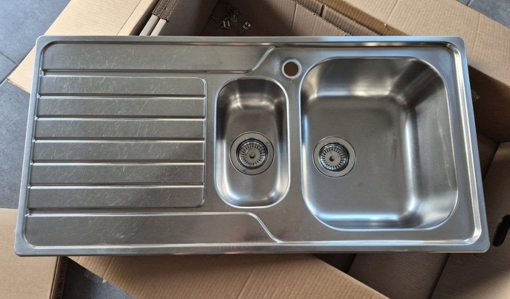 Inox spoelbak met bijhorende mengkraan, Maison & Meubles, Cuisine | Éléments de cuisine, Utilisé, Enlèvement