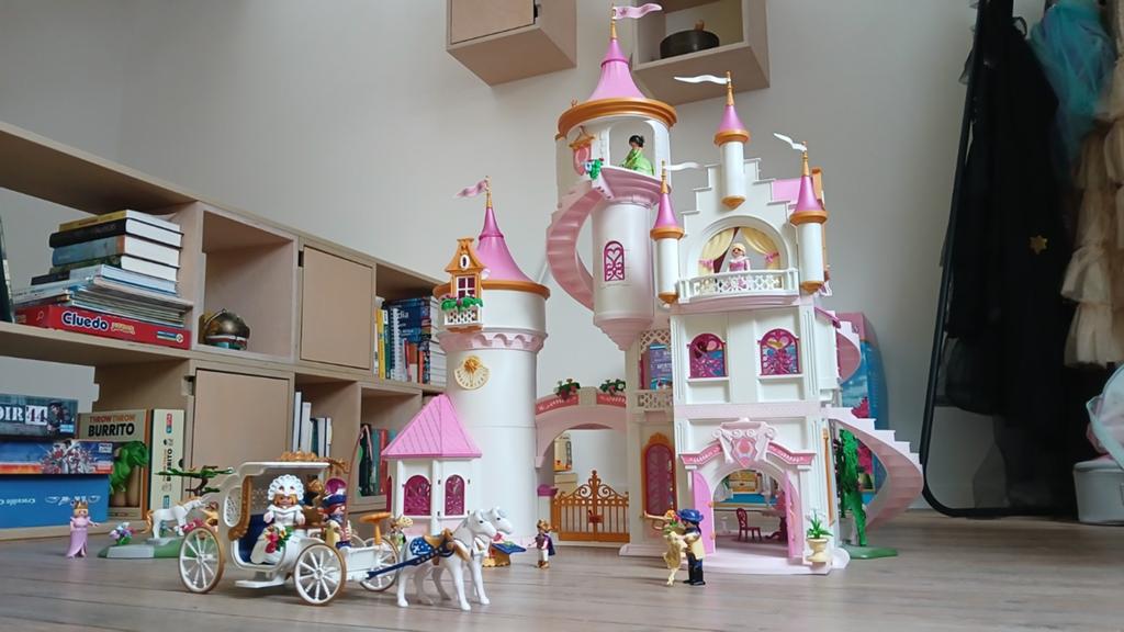 Playmobil groot prinsessenkasteel + extra figuren,koets,tuin, Ophalen