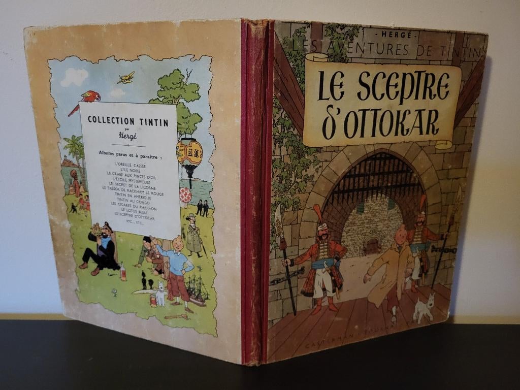 Tintin : Le sceptre d'Ottokar : B1 de 1947 ., Ophalen, Gelezen, Hergé