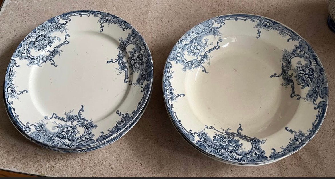 6 assiettes BOSH FRÈRES KERAMIS  debut xx eme siecle, Enlèvement ou Envoi
