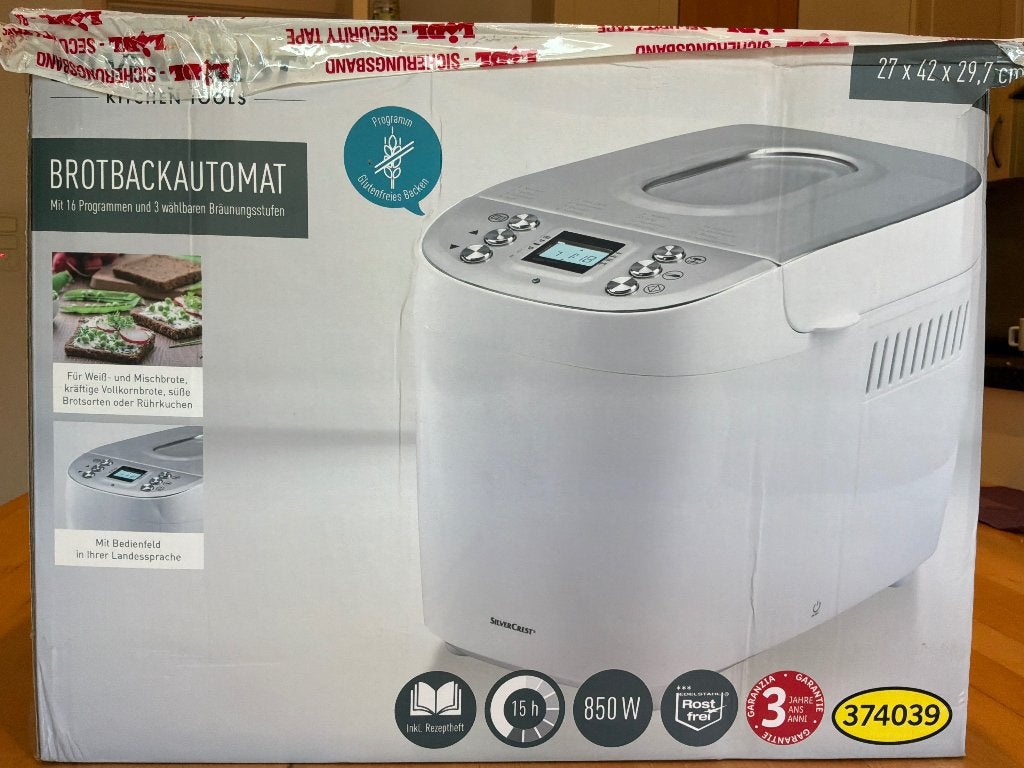 Silvercrest broodbakmachine (Brotbackautomat), Elektronische apparatuur, Ophalen, Nieuw, Met timer, Kijkvenster