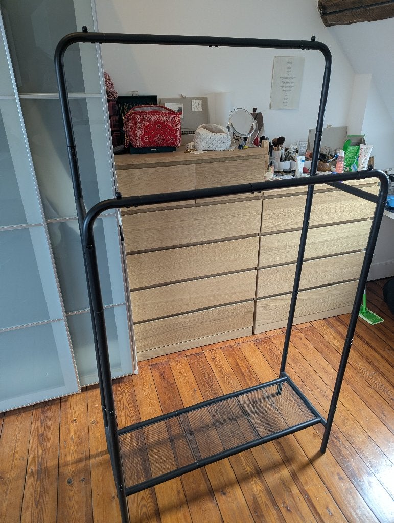 Double portant à vêtements, Maison & Meubles, Enlèvement, Comme neuf