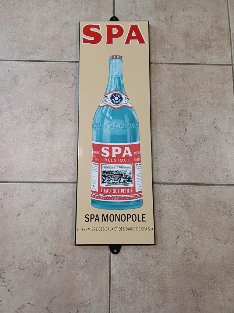 Emaille spa, Verzamelen, Merken en Reclamevoorwerpen, Ophalen of Verzenden, Reclamebord