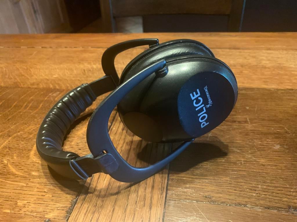 Casque de protection auditive vintage « Police Browning », Enlèvement ou Envoi, Comme neuf