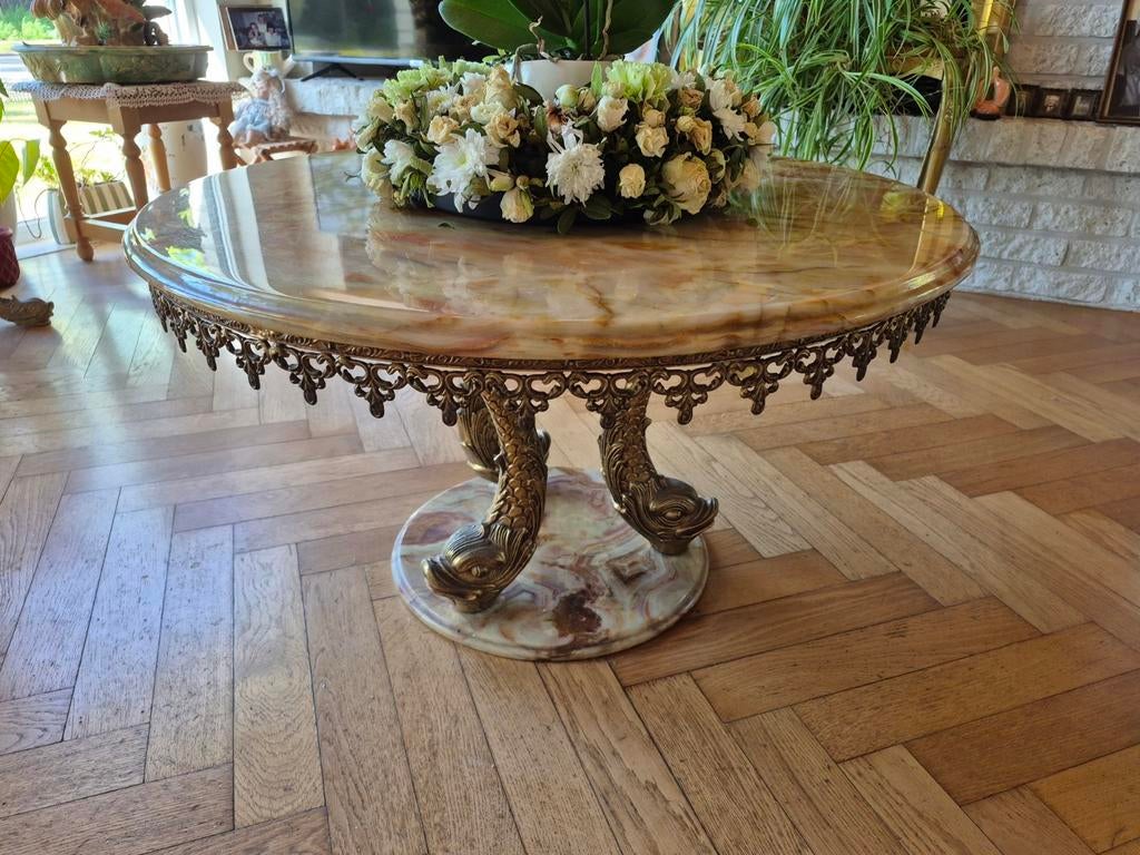 Antieke tafel marmer en koper., Enlèvement