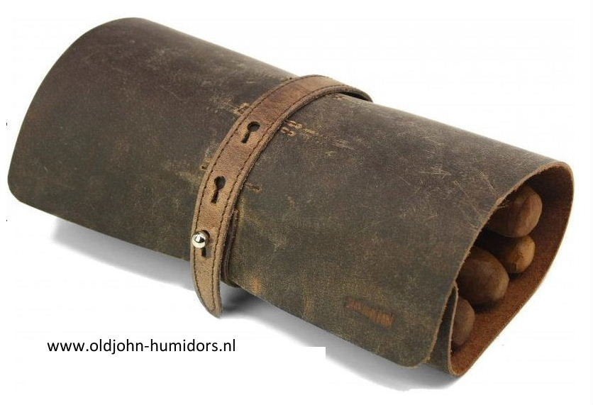 SIGARENTAS - CIGAR ROLL - ADORINI -ECHT LEER BRUIN   sk13741, Ophalen of Verzenden, Nieuw, Tabaksdoos of Verpakking