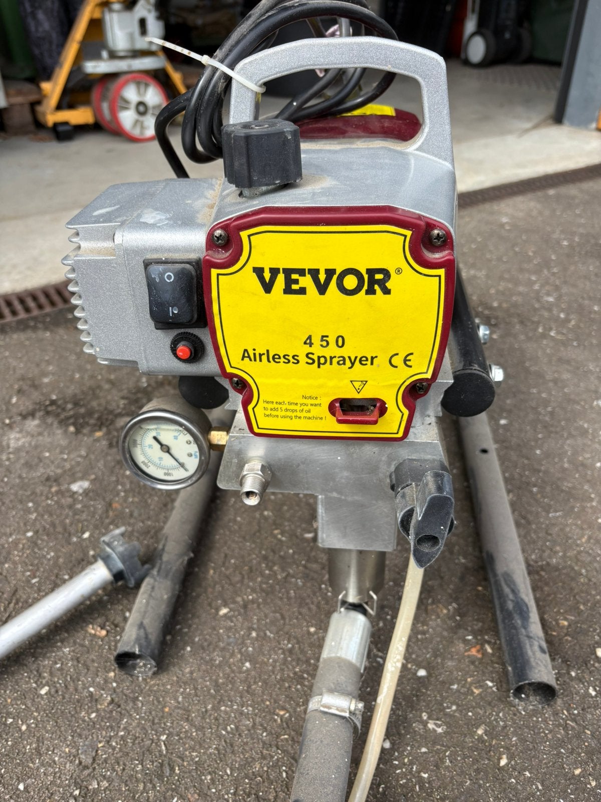 Verfspuit vevor 450, Doe-het-zelf en Bouw, Ophalen, Zo goed als nieuw