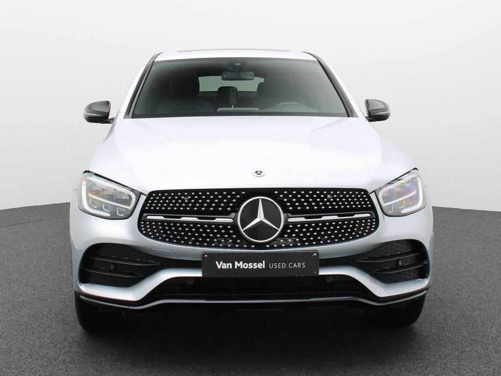 Mercedes-Benz GLC 300 de 4M Coupé + AMG LINE + PANORAMISCH, Autos, Cuir, Argent ou Gris, 143 kW, Euro 6