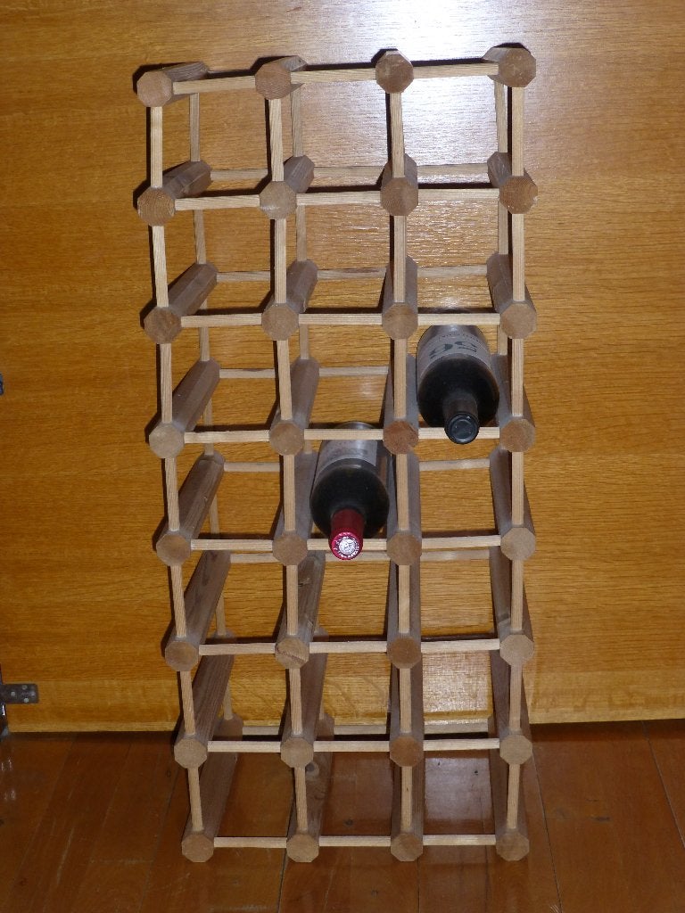 houten wijnrek (zonder wijn), Ophalen, Gebruikt, 75 – 100, 15 tot 25 flessen