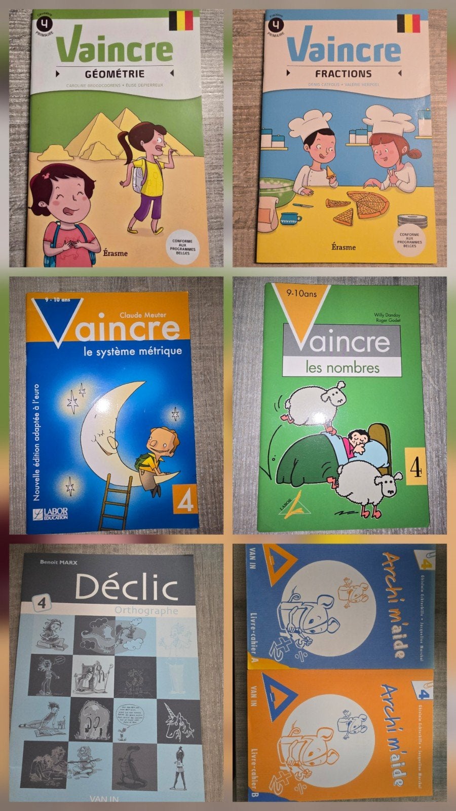 Lot de cahiers d'exercices Vaincre neufs, Livres