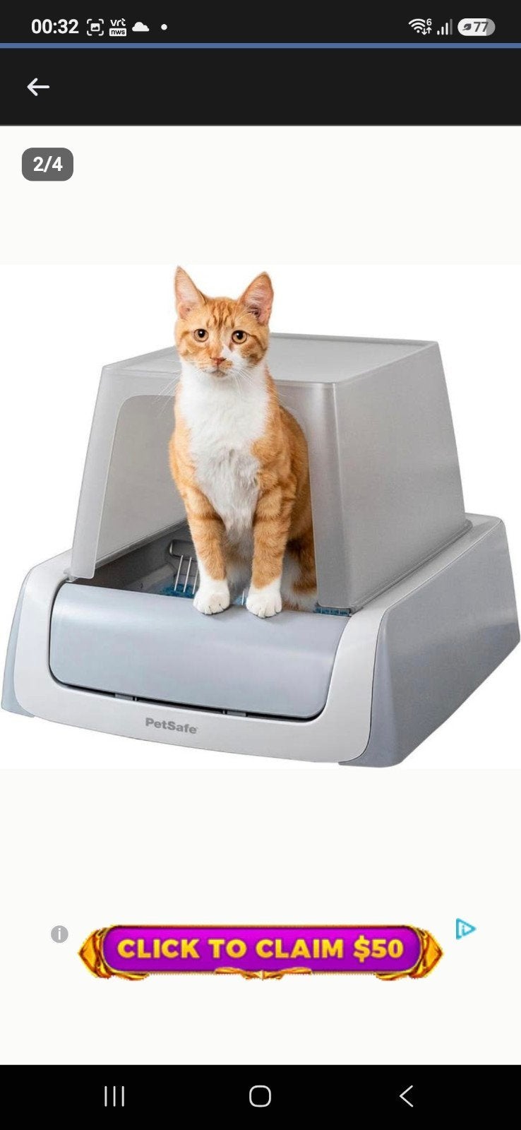 Zelfreinigende kattebak petsafe, Dieren en Toebehoren, Kattenbakken, Ophalen