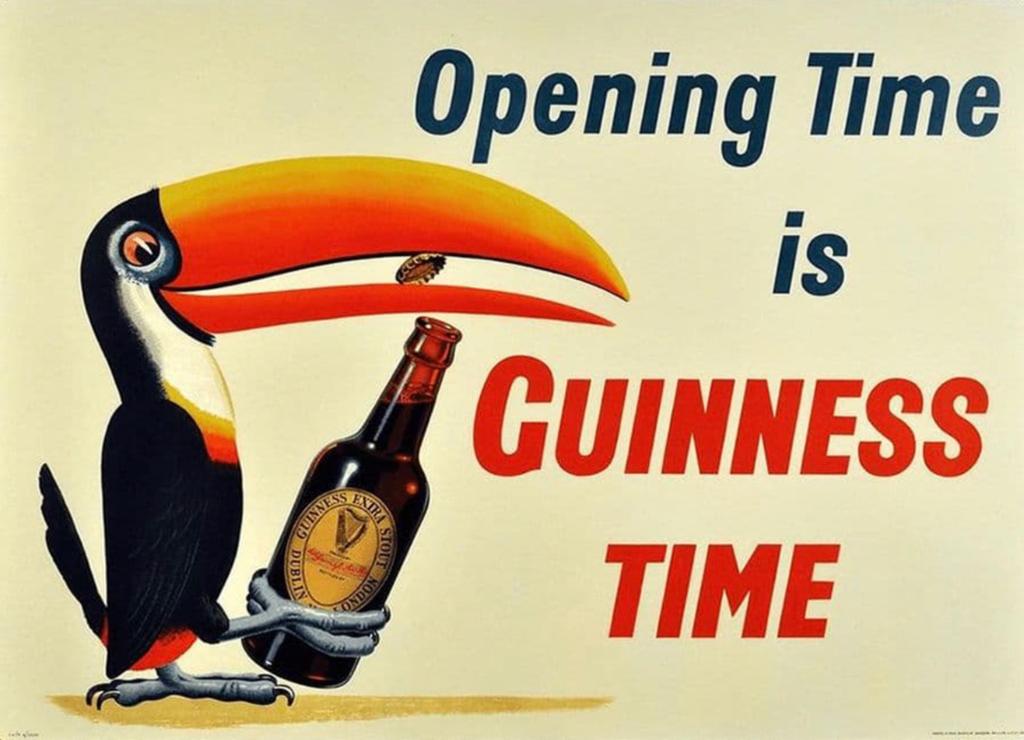 Metalen reclamebord Guinness - retro vintage mancave, Verzamelen, Biermerken, Ophalen of Verzenden, Nieuw, Reclamebord, Plaat of Schild