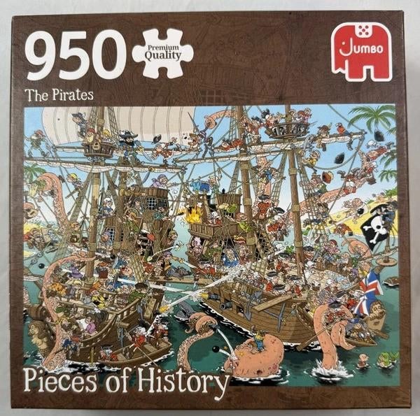 Jumbo Pieces of History De Piraten Puzzel 950 st. Rob Derks, Verzenden, 500 t/m 1500 stukjes, Zo goed als nieuw, Legpuzzel