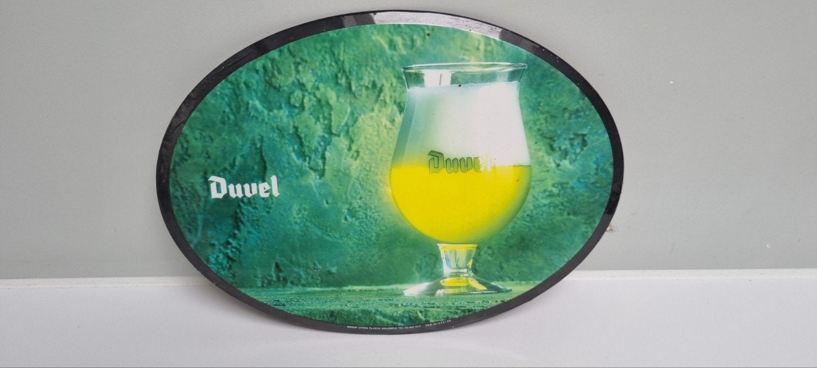 Duvel bier brouwerij reclamebord bord, Verzamelen, Ophalen of Verzenden, Gebruikt, Reclamebord, Plaat of Schild, Duvel