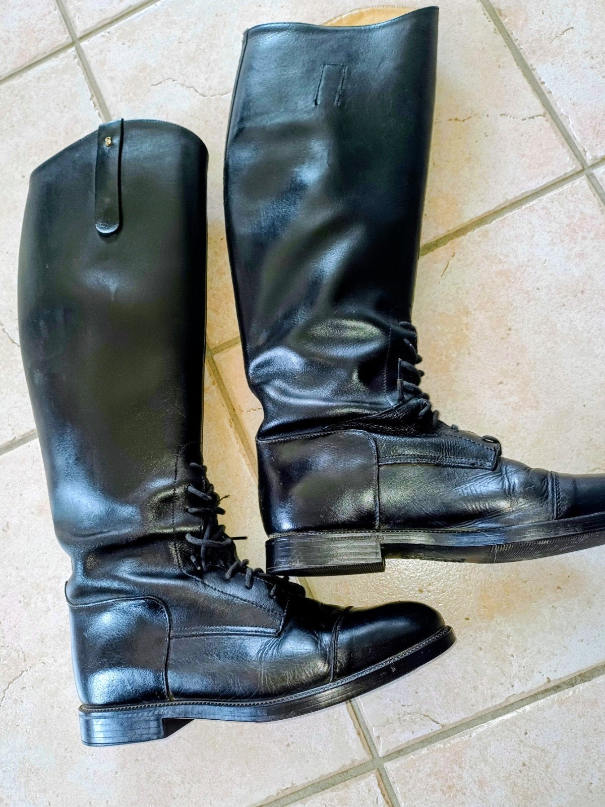 Rijlaarzen leder SOUBIRAC Zwart 39, Dieren en Toebehoren, Ophalen of Verzenden, Zwart, Dames