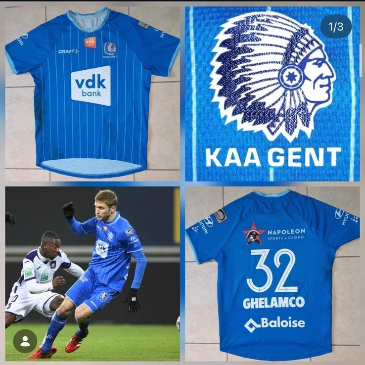 Matchworn shirt Igor Plastun KAA Gent, Enlèvement ou Envoi, Maillot