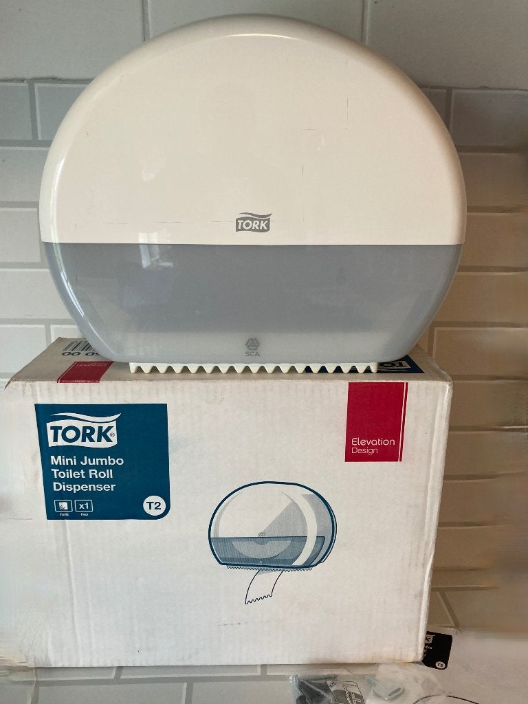 Distributeur de papier toilette Tork « Mini jumbo »  /T2 New, Enlèvement ou Envoi, Neuf, Toilettes