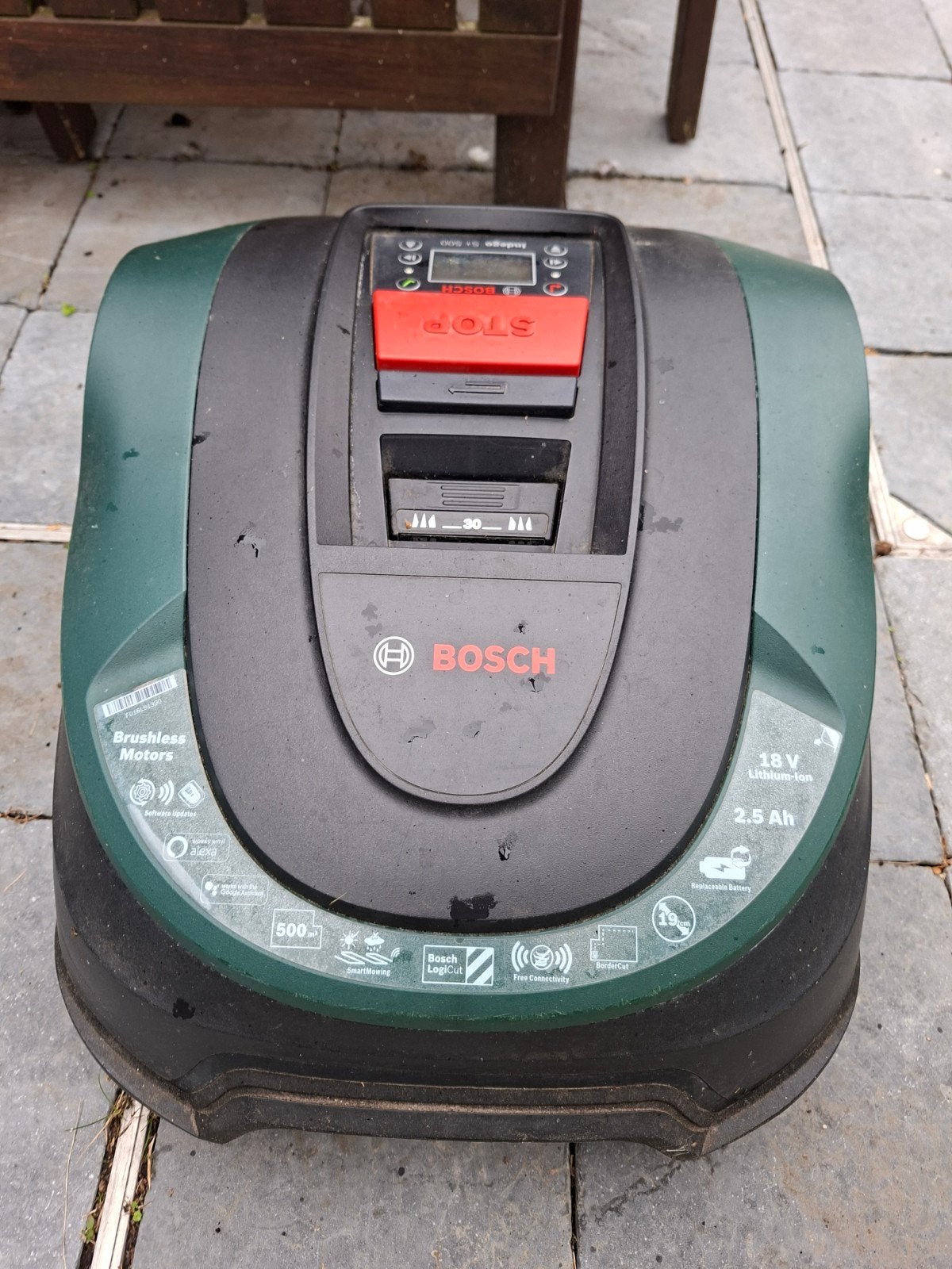 Bosch Indego s+ 500, Tuin en Terras, Ophalen, Gebruikt, Bestuurbaar via app, Bosch Indego