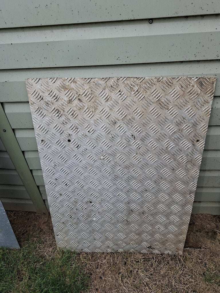 Aluminium gearmde plaat 63x86 cm, Ophalen, Zo goed als nieuw
