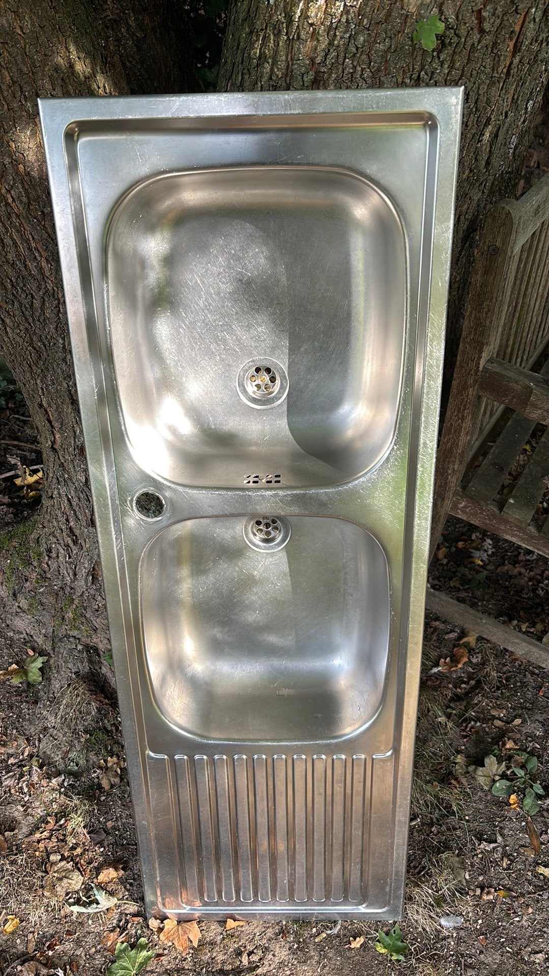 Dubbele spoelbak, Ophalen, Gebruikt