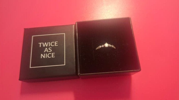 zilveren ring twice as nice, Ophalen, IJzer of Staal, Nieuw, Dame
