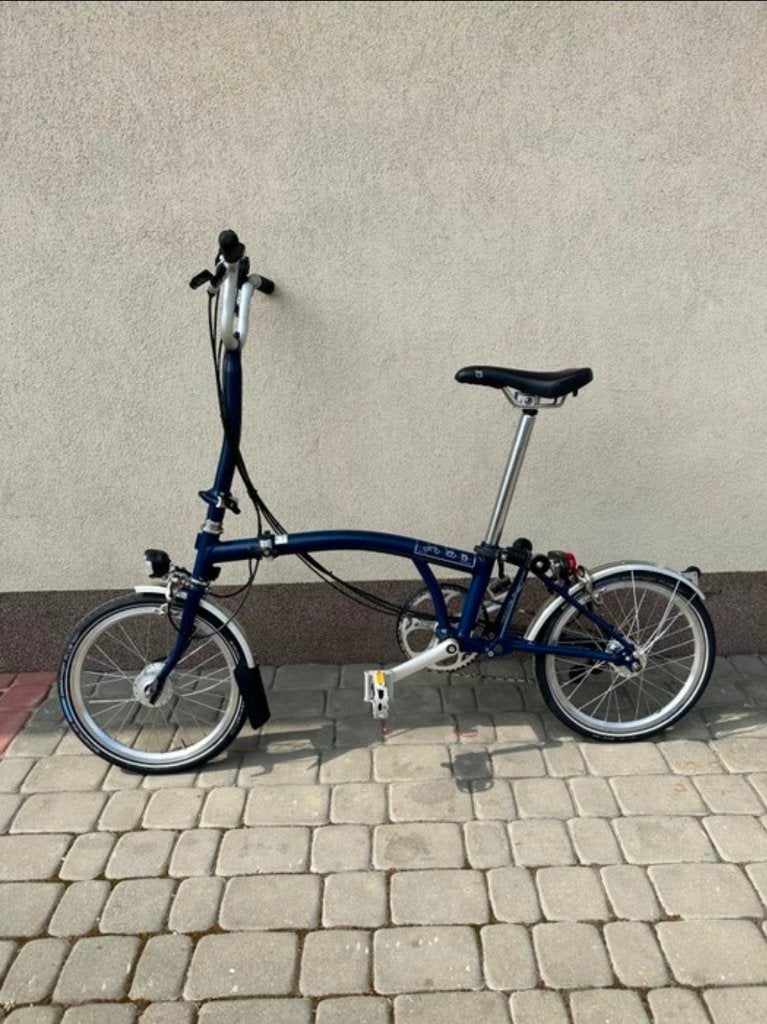 Brompton M6L  6 versnellingen  Donkerblauw  Zeer goede staat, Minder dan 10 versnellingen, Gebruikt, Velgrem, Overige maten