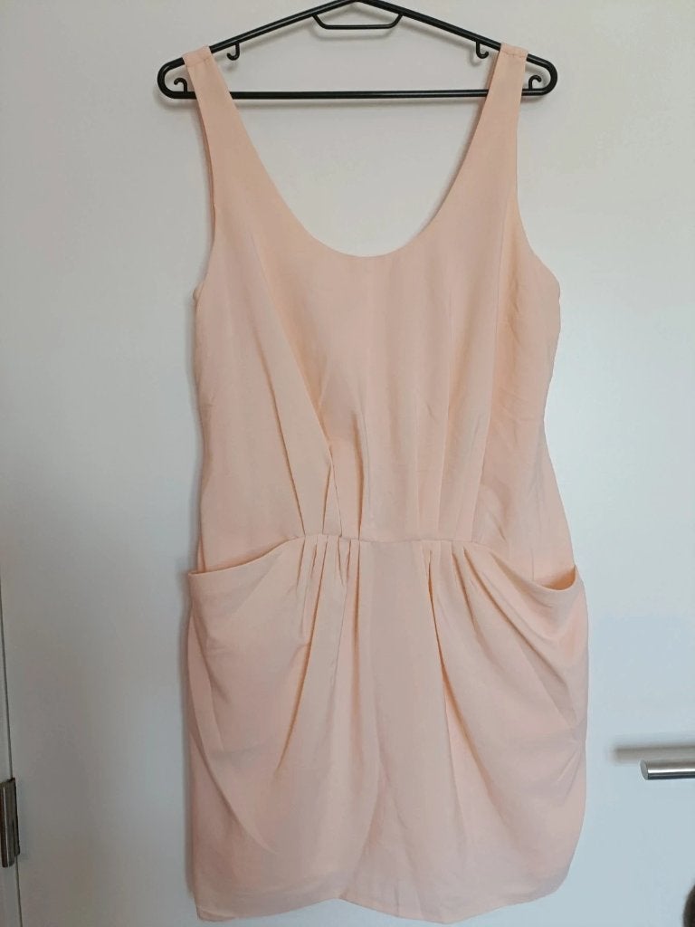 Robe d'été rose pâle dos nu Zara avec poches – M/38, Enlèvement ou Envoi, Comme neuf, Taille 38/40 (M), Rose